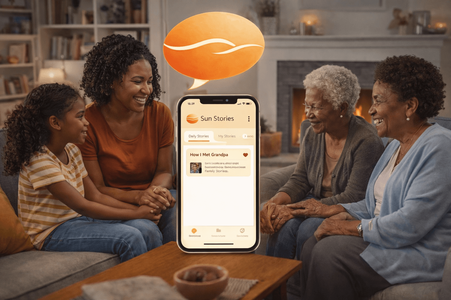 Four generations — each using Sun Stories in their own way